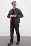 Snap Fastener Pique Fabric Regular Fit Jacket - 3