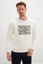 3 Thread Floral Maze Printed Crew Neck Sweatshirt - 7