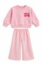 Embossed Lettering Printed Girls' Set - 3