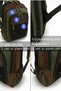 Green Black Brown Vintage Backpack, 15.6 Inch Computer Compartment, Large Volume Genuine Leather Detailed Cotton School and Travel Bag - 4