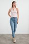 Halter Neckline Body with Striped Ring Detail - 2