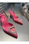 Serrace Satin Pearl Stylish Heeled Shoes - 2