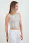 Striped Halter Neck Body with Stoppers on the Sides - 3