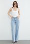 Rivet Detailed High Waist Jeans - 2