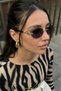 Cartiess Unisex Ellipse Black Gold Framed Ultra Light Uv400 Filtered Sunglasses - 3