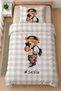 Double-Sided Selfie, Backpack Cool Teddy Patterned Sheetless Single Duvet Cover Set 160X220 cm