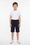 Belt-Tied Pocket Zippered Boys' Capri Pants