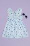 Bow-Tie Striped Lace Baby Collar Girl's Dress - 3