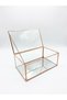 Mirrored Rose Gold Glass Box 25X15X10 cm (Special Production) - 2
