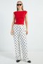 Polka Dot Tie-Waist Trousers - 2