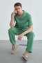 Elastic Waist Muslin Fabric Trousers - 2