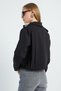 Pleated Double-Breasted Collar Cropped Trench Coat - 8