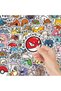 army green 56PCS Cute Anime Pokemon Stickers Cartoon Pikachu Sealing Decoration DIY Laptop Decals Gr - 5