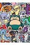 army green 56PCS Cute Anime Pokemon Stickers Cartoon Pikachu Sealing Decoration DIY Laptop Decals Gr - 7