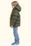 Boy's Khaki Fleece Fur Hooded Waterproof Wind Resistant Pocket Puffer Winter Coat - 2