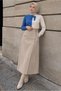 COLLAR TIE TWO COLOR KNITWEAR SWEATER 43187