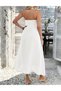Rochie medie, Alb - 3