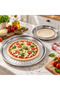 Perforated Pizza Tray Set of 2 Round Pizza and Lahmacun Baking Mats 17 and 23 cm - 4