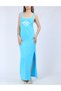 Rochie lunga, Albastru - 3