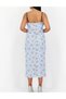 Rochie medie, Albastru - 4