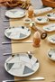 Mosaic Marble Patterned 14 Piece Luxury Breakfast Set for 6 People, Breakfast Set - 7