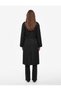 Wide Collar Long Sleeve Pocketed Buttoned Belted Double Breasted Gabardine Long Trench Coat - 4