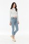 Stoned High Waist Straight Fit Girl's Jeans - 5