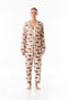 Tiger Patterned V-Neck 3-Piece Pajama Set - 8