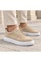 Men's Cream Suede White Sole Sneaker Comfortable Daily Casual Sports Shoes Ba0581 - 5