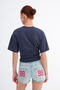 Crew Neck Corset Detailed Blouse P10745 - 6