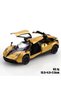 gold (Bagged) 1/43 Scale Gold Pullback Racing Car Die-Cast Metal 3 Openable Doors Mini Pocket Toy - 3