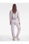 Comfortable Fit Sportswear Barrel Cut Jogger Sweatpants with Raised Pockets and Waist Tie - 4