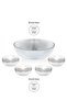 Rovin - Set of 5 Glass Salad and Appetizer Bowls 20 cm - 6