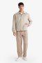 Slim Fit Polo Collar Jacket with Pockets and Zipper Closure G0433Ax26Sp - 2