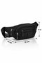 Black Unisex Water Resistant Cross Strap Shoulder Waist Bag Daily Hiking Running Outdoor Bag - 4