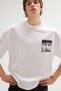 100% Cotton Boxy Fit Short Sleeve Ataturk Printed T-Shirt I4672Ax26Au - 3