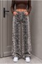 Women's Snake Print High Waist Wide Leg Lycra Palazzo Pants