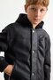 Warm Water Repellent Removable Hooded Plush Lined Bomber Coat Boy C4321A824Au