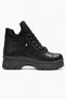 Women's Lace-Up Boots Black Wrinkled - 2