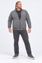Large Size Zippered Cardigan Diamond 23281 ANTHRACITE MELANGE