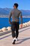 Scuba Half Zip Sweat |   Graphite (Half Zipper Scuba Sweatshirt) - 4
