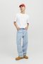Men's T-Shirt Crew Neck Strappy White