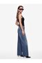 Slim Fit Velvet Floral Print Corset Blouse with Thick Straps and Tulle Lining. - 2