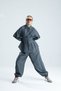 Agapi Anthracite Belted Shirt and Trousers Set