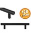 Furniture Cabinet Door Drawer Handle Handle 128 Mm Matte Black Metal Handle - 7