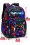 Set of 3 Boys' Primary School Backpacks with Character Pattern Black Set Primary School Bag - 3