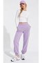 Lilac Cotton Jogger Pants