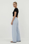 Women's Elastic Waist Wide Leg Muslin Trousers %100 Cotton Wide Wide-Leg Comfortable Office & Casual Style - 3