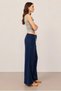 Women's Elastic Waist Wide Leg Muslin Trousers %100 Cotton Wide Wide-Leg Comfortable Office & Casual Style - 3