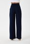 Women's High Waist Pleated Detailed Wide-Leg Fabric Trousers - 3